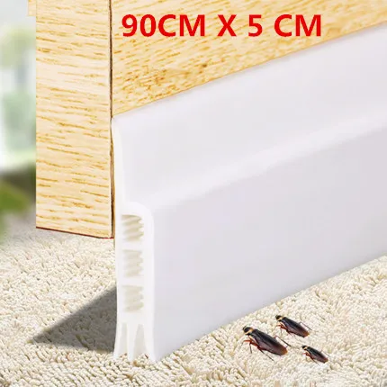 White 90cmX5cm 1 шт. резиновое уплотнение двери полосы дверное, оконное уплотнение zelfklevende afdichtstrip burlete - Цвет: White 90cmX5cm