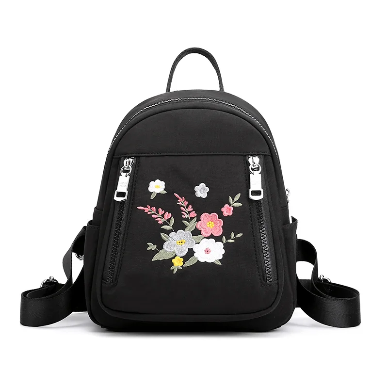 Oxford Women Backpack Teenager Girls Student Embroidery Print School Shoulder Bags Schoolbags Travel Casual Knapsack Mochila