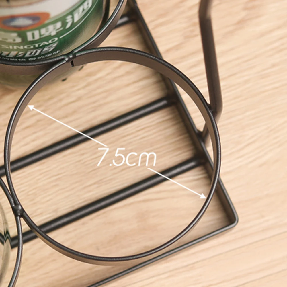 Table Holder Display Shelving Wine Rack Portable Kitchen Decorative Bottle Storage Stand KTV Bar Unit Wood Handle