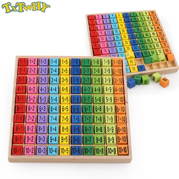 

Montessori Educational Wooden Toys for Children Baby Toys 99 Multiplication Table Math Arithmetic Teaching Aids for children