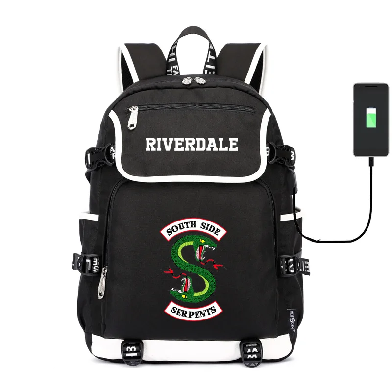 

Riverdale New Style USB Backpack School Bag Night Light Cross Border for a Generation of Fat Wholesale