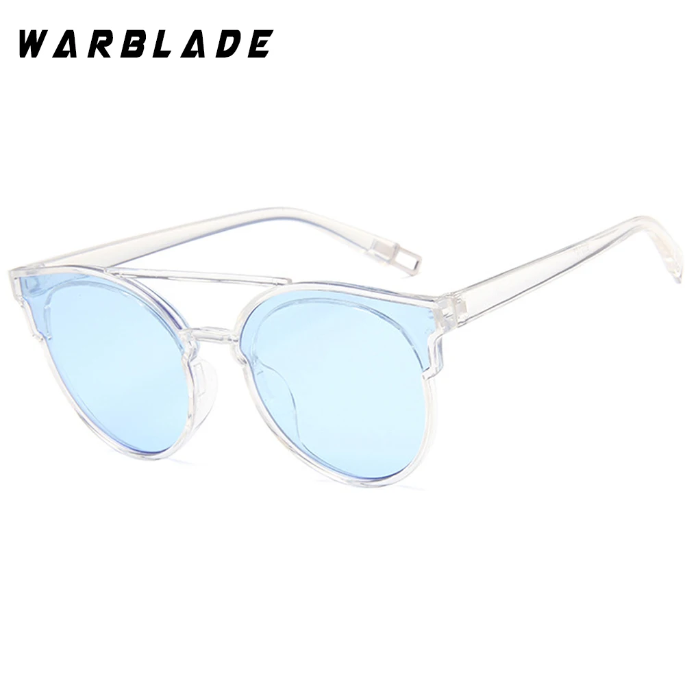 WarBLade модные популярные винтажные женские солнечные очки Бабочка Роскошные Пластиковые линзы океана солнцезащитные очки классические ретро уличные - Цвет линз: clear blue