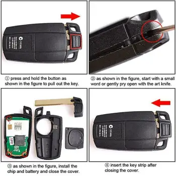 

68 * 36 * 14mm 868MHz Remote Control Car Key Entry Fob Keyless For BMW CAS3 X5 Z4 E71 1/3/5/7 R4P5 Car Styling Accessories