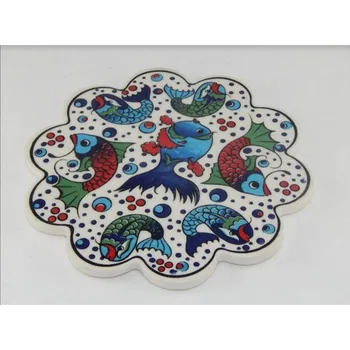 

Turkish Handmade Iznik Pattern Ceramic Coaster