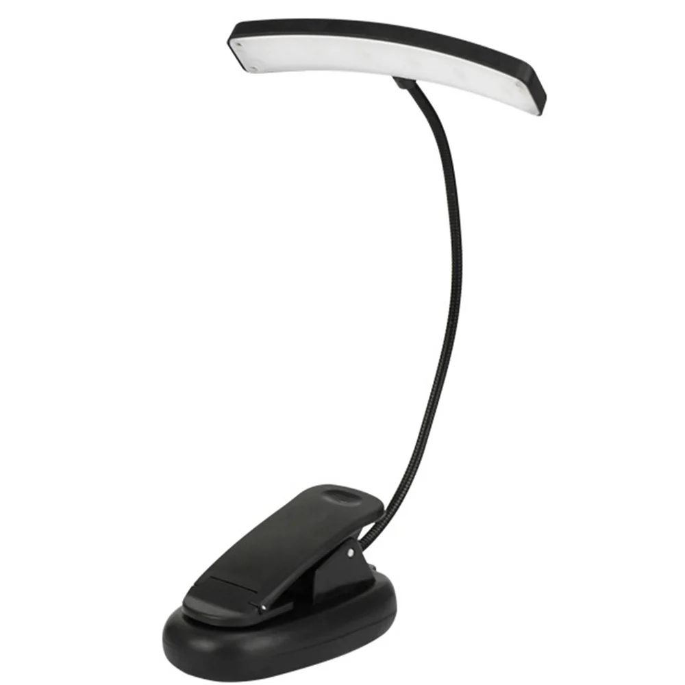 2W Eye-Friendly Music Score Flexible Sheet Desk Adjustable Lamp Tablet Portable Stand Clip-on Reading Rechargeable Book Light