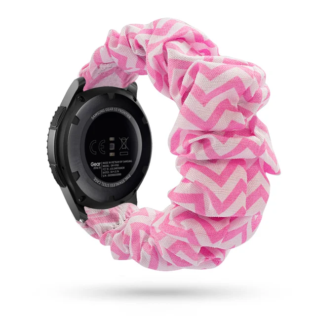 Scrunchies Elastic Watch band 20mm 22mm For samsung galaxy watch 3 41mm 45mm For huawei watch GT2 Pro bracelet For Amazfit Bip pink white