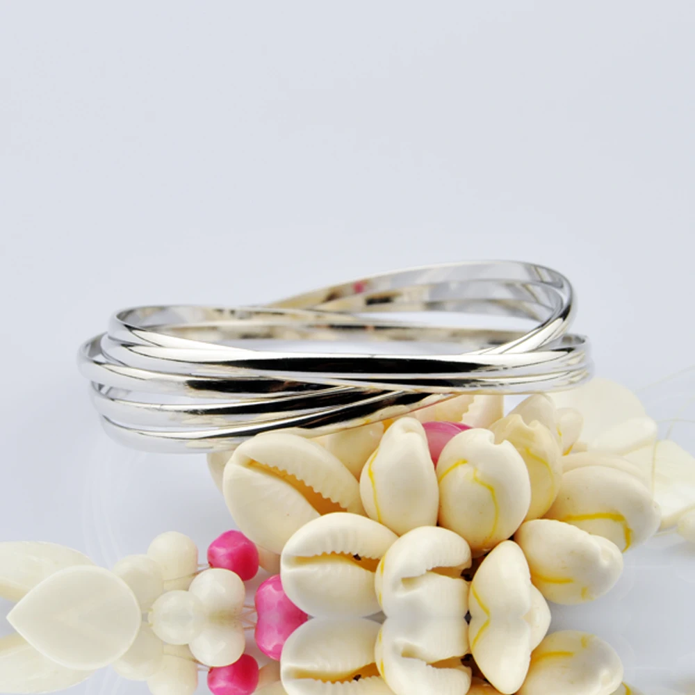 Женский серебряный браслет из серебра 925 пробы с пятью петлями|silver girl|women ring