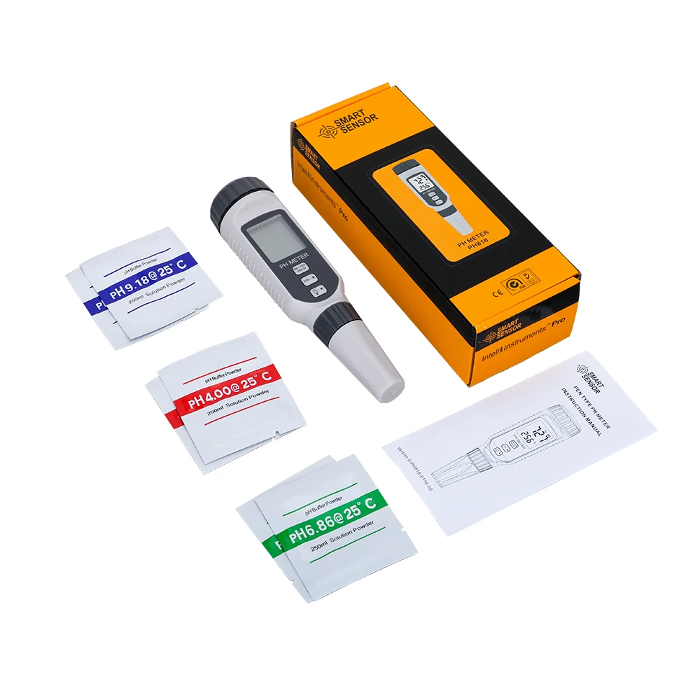 Professional PH Meter Pen Type PH Water Quality Tester Acidometer for Aquarium Aater Acidity Meter Measure ATC Function PH818