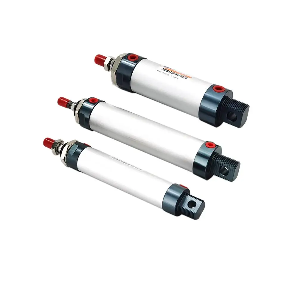 Mini Cilindro Pneumático para Série Mal Cilindro de ar de Liga de Alumínio de Ação Dupla 25 20 25 32 40 mm de Furo 25400 mm