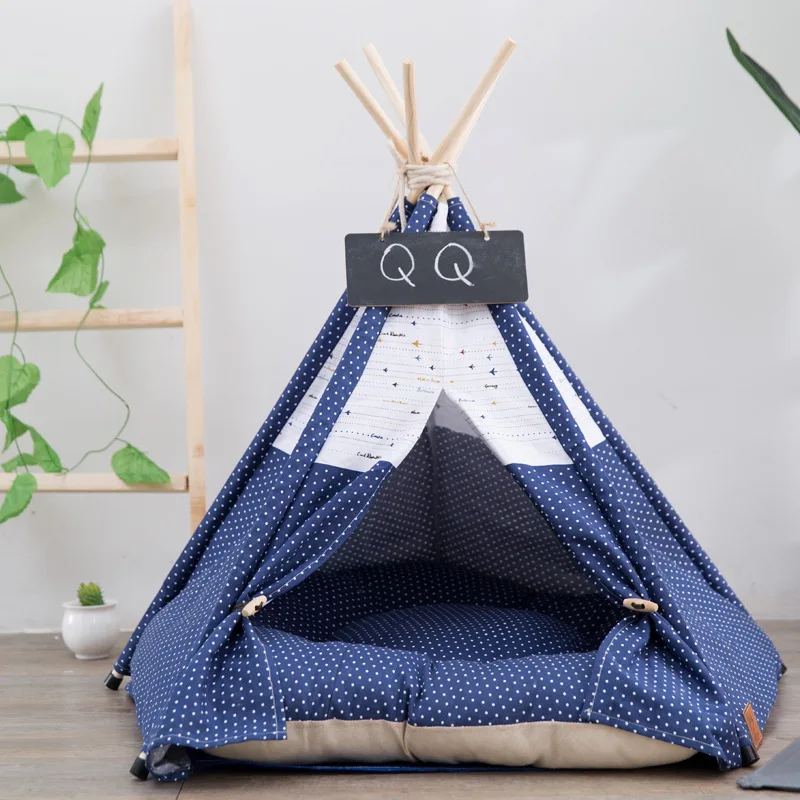 Палатка Smartpet Складная в горошек с узором домик для домашних питомцев игрушечный