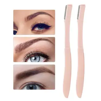 

2Pcs Eyebrow Trimmer Hair Remover Folding Hair Shaver Razor Portable Eyebrow Trimming Tools