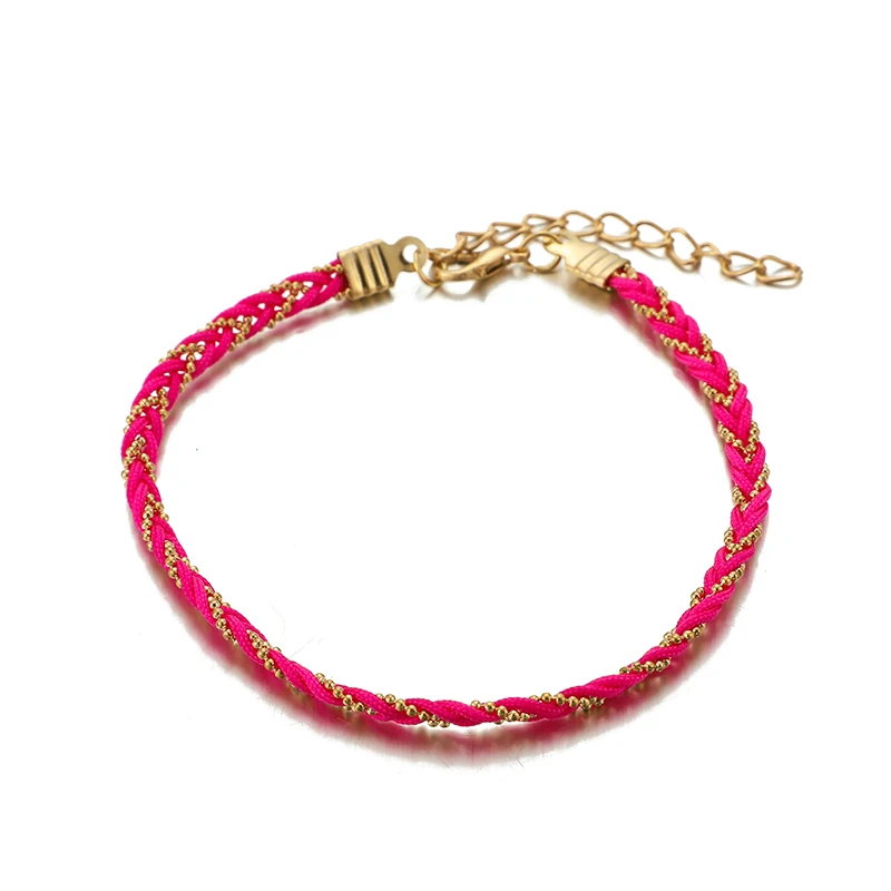 Tocona Boho многослойная цветная веревка этнический ножной браслет сияющая Золотая звезда кулон браслет на ногу пляжные украшения 8620