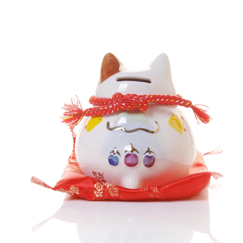 Lucky Cat Керамика любовь Декор для дома, с изображением кота фарфоровое украшение Бизнес подарок Lucky Cat Копилка изделия фэн-шуй