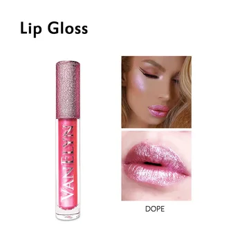

1Pc Shiny Lip Gloss Lip Topper Highlighter Shadow Non-sticky Reflective Duo-chromatic Electric Shimmer Glittery Lip Topper