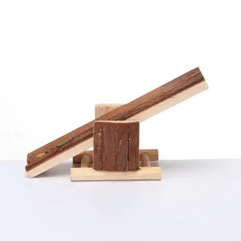 

GloryStar DIY Pet Toy Natural Wood Hamster Seesaw for Exercise Leisure Grinding Teeth