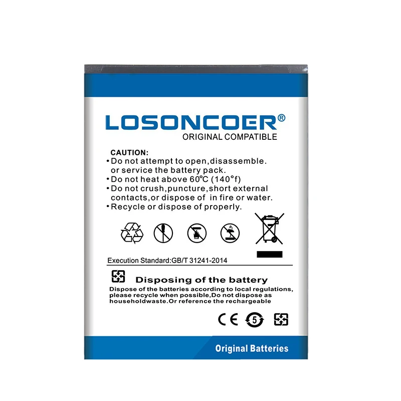 Новейшее производство батареи LOSONCOER 5000 мАч BV4000 батареи для Blackview BV4000 BV4000 Pro батареи 4,7 дюйма MTK6580A MTK6580A