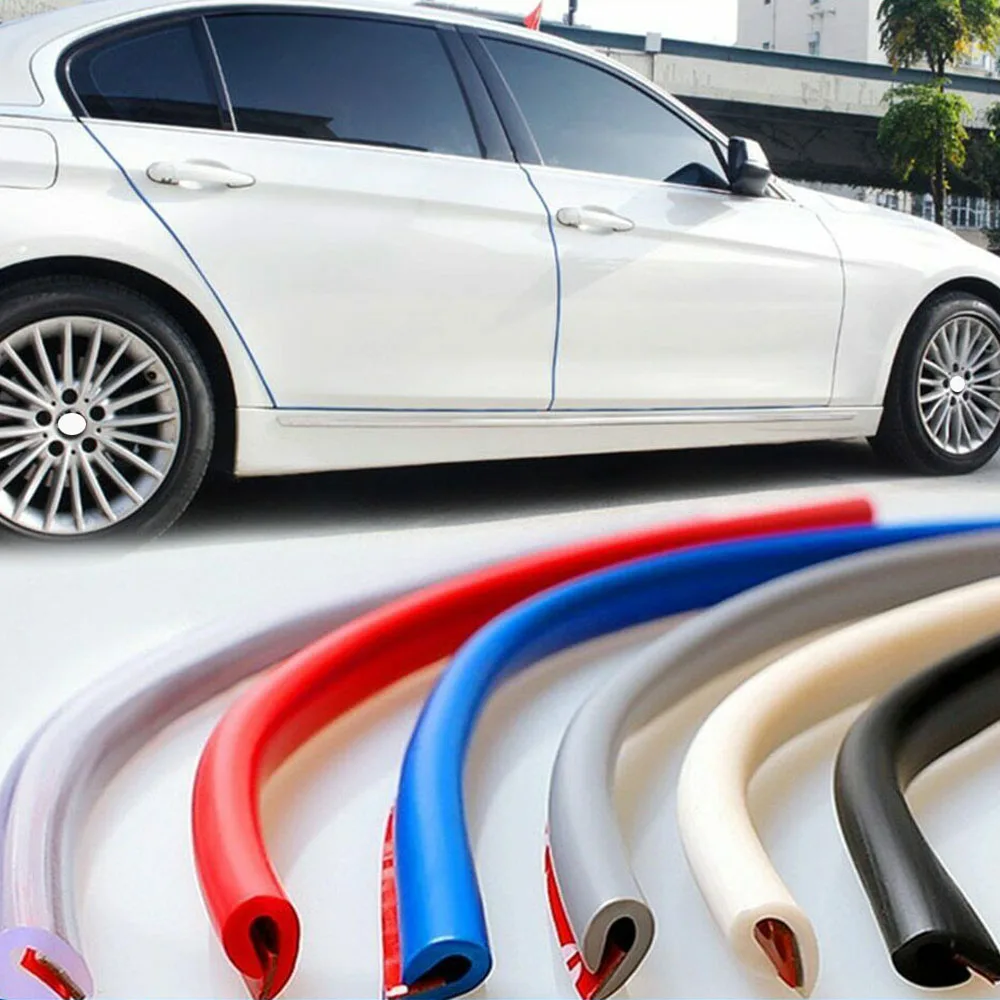 5M/8M/10M U Type Car Door Edge Sealing Guard Trim Anti-Collision Protection Strip Scratch Protector Sticker car door edge guards,car door protector,car door seal strip,car door anti collision strip,car door edge protector,car reflective tape sticker,threshold protection strip