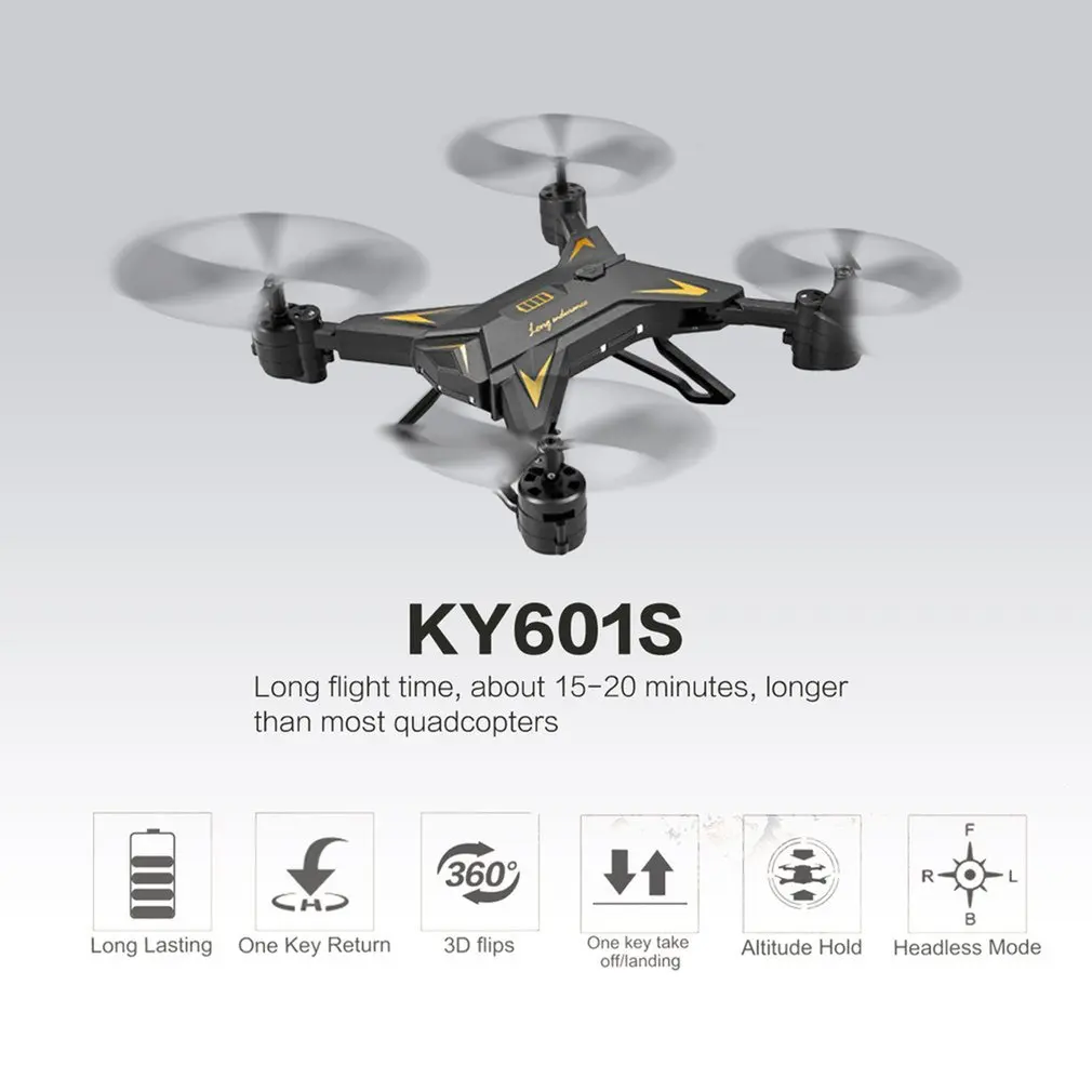 KY601S 4 канала, Длительное Действие, Складная рукоятка дистанционного Управление Квадрокоптер Камера беспилотный летательный аппарат с 0.3MP или Full HD 1080P