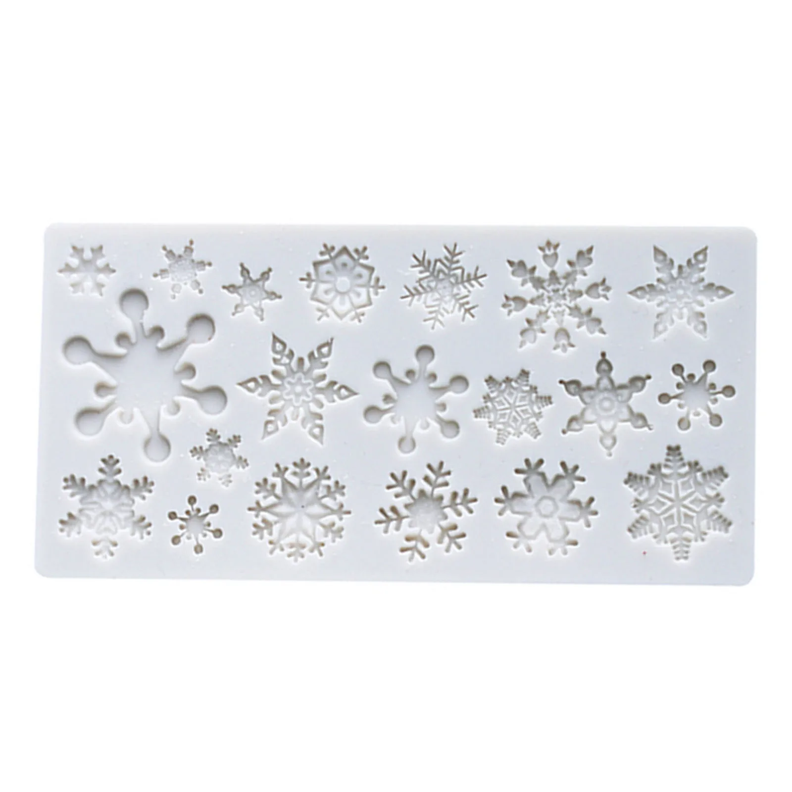 

Silicone Mold Snowflakes Cookie Cutter Fondant Mold Winter Cupcake Topper Silicone Cake Decorating Tools 3D Cake Decorations