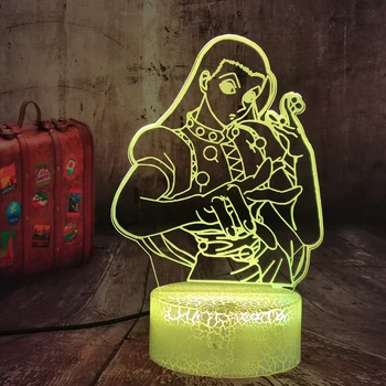 

Anime 3D Lamp Manga Illumi Zoldyck Girl Figure Child Best Present Color Changing Usb Battery Table 3d Lampara