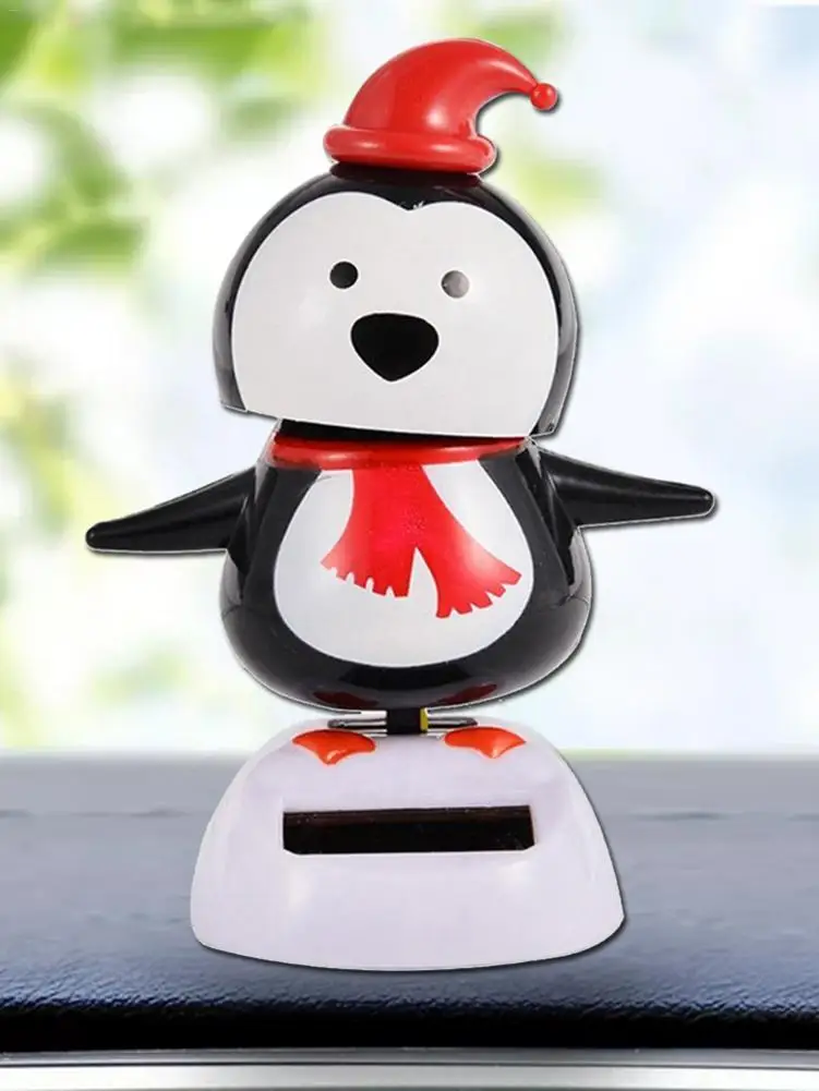 Solar Shaking Head Doll Solar Swinging Santa Car Decoration Cute Cartoon Funny Cartoon Car Doll Car Interior Kids Toys Gift