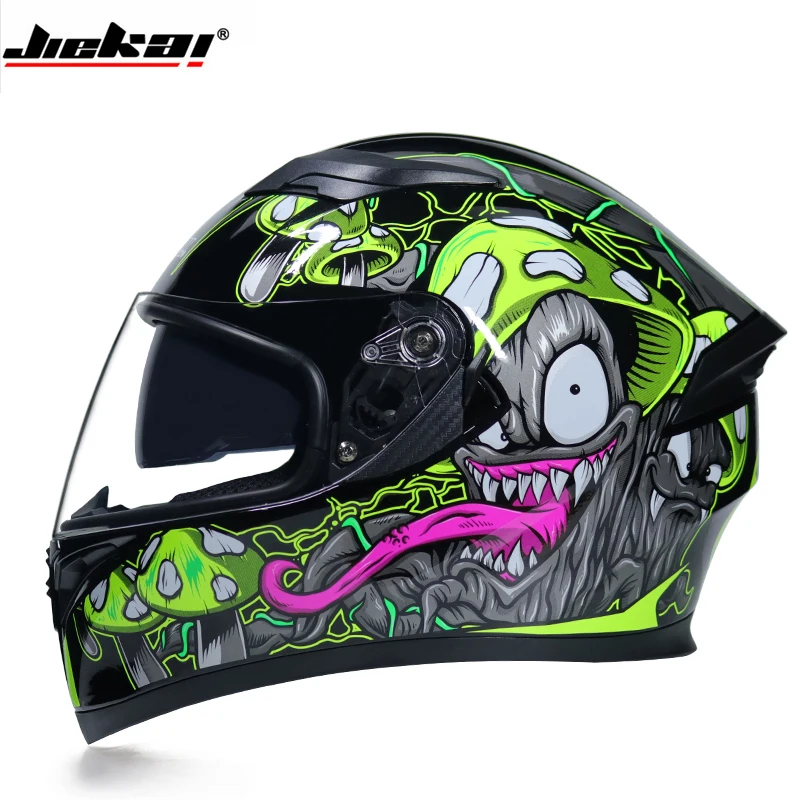 Гоночный шлем для мужчин и женщин Casco Capacete, мотоциклетный шлем для мотокросса с двойными линзами, шлемы с индивидуальным рогом - Цвет: 8