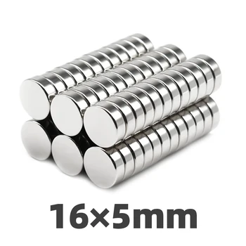 

50pcs 16x5mm Permanent Rare Earth Magnet Sheet Round Super Strong Power Neodymium Magnets For Crafts Disc 16*5mm