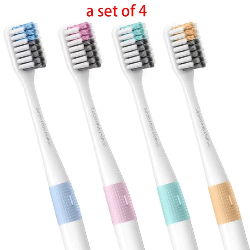 Escova de Dente Cuidados com Uma Fio de Cerdas de Escovas de Dentes Família Limpeza Profunda Macia Sanduíche-frisado Higiene Oral Viagem Caixa Gxmc 4pcs 1 de Dentes Higiene Oral Cuidados Com Uma Viagem caixa GXMC