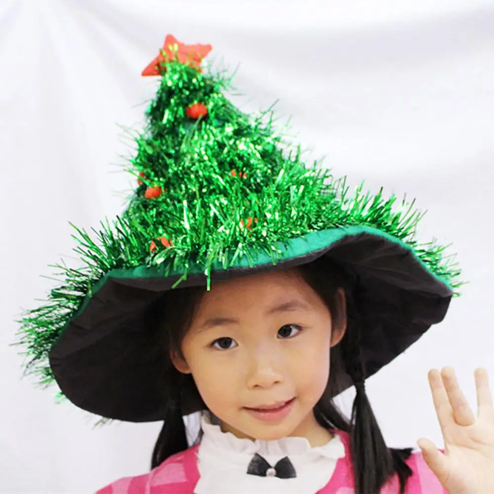 Детская шапка для взрослых с рождественской елкой, шапка Санта-Клауса, новогодняя, Рождественская, маскарадная, праздничная, карнавальный