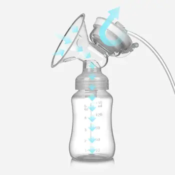 

Electric Breast Pump Automatic Milker with Bottle Nipple Suction Milk Extractor U90B