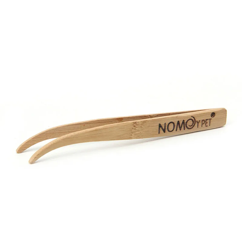 

Angled Reptile Terrarium Feeding Tongs Tweezers Eco-Friendly Bamboo Feeding Tool
