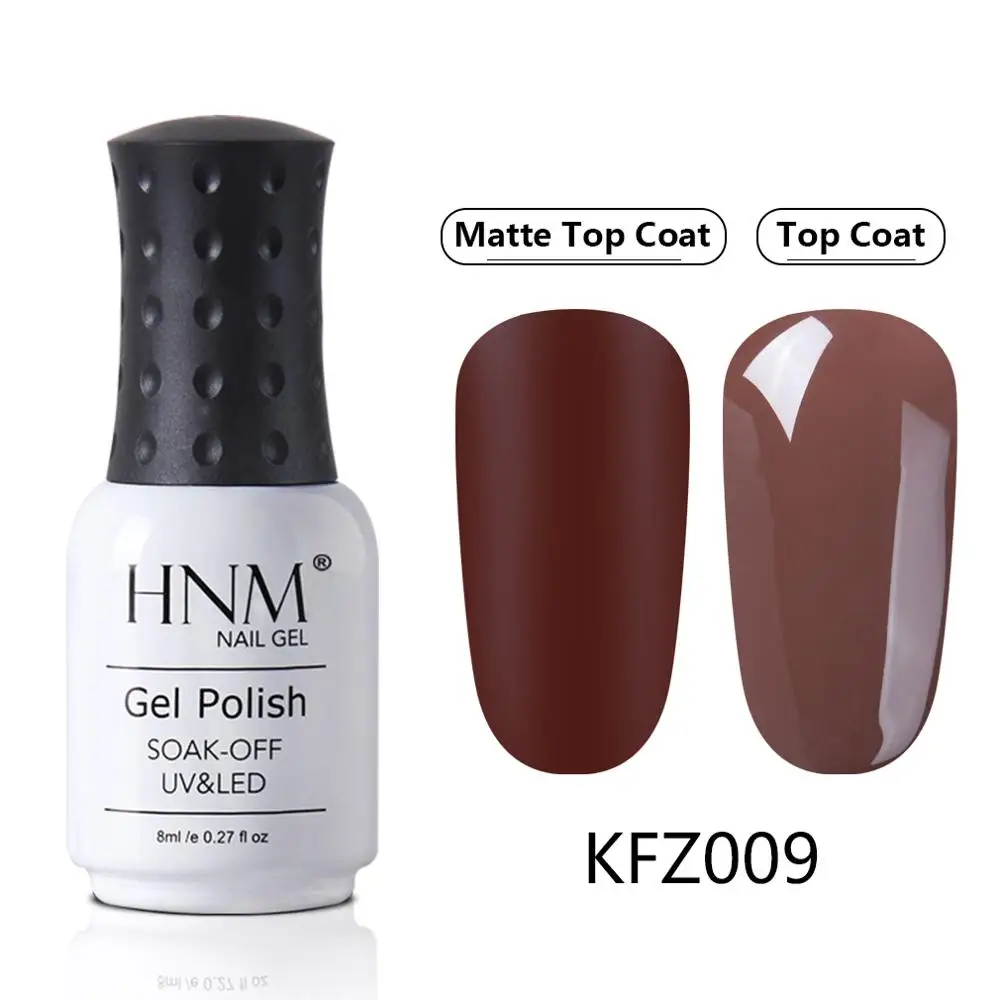 HNM красный коричневый матовый эффект гель лак для ногтей нужно матовое верхнее покрытие база Полупостоянный УФ светодиодный гибридные Лаки лак для ногтей - Цвет: NU009