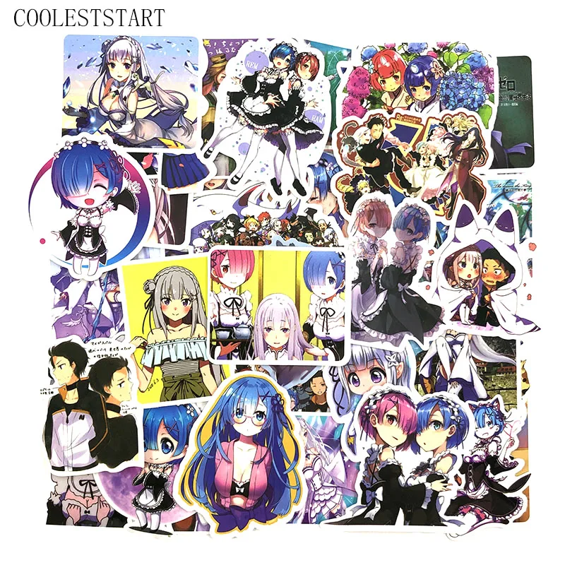 50pcs Set Re Life In A Different World From Zero Stickers For Motorcycle Phone Skateboards Laptop Luggage Bicycle Anime Stickers Stickers Aliexpress A place to express all your otaku thoughts about anime and manga. aliexpress