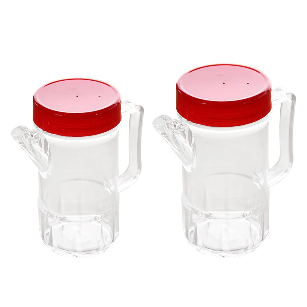 2x Acrylic Olive Oil & Vinegar Bottles Spice Jars Cruet 500ml/380ml for Cooking