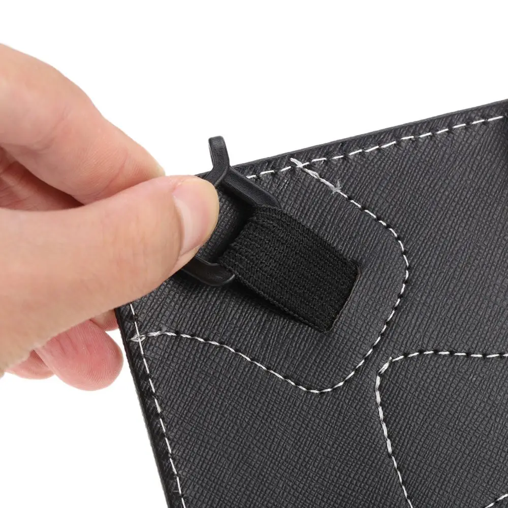 Black Universal Foldable PU Leather Gaming Keyboard Case Cover For Tablet 7 8 Inch English Spanish