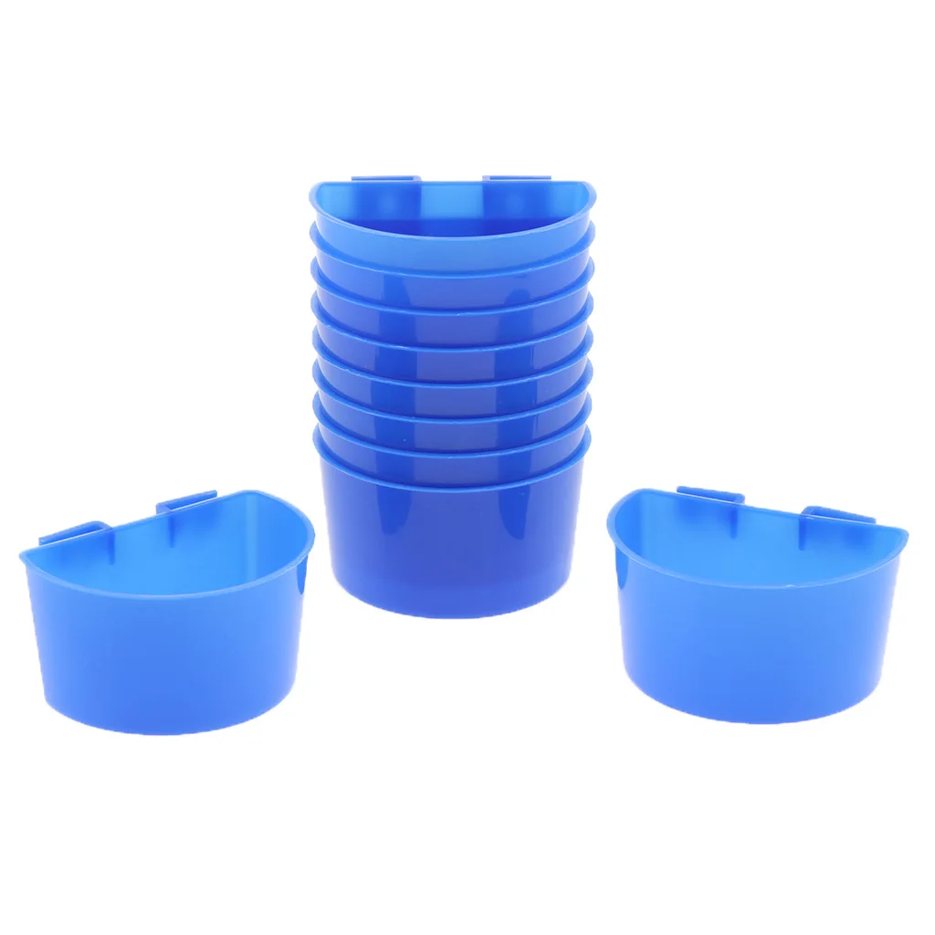 10 Pcs Pigeons Sand Cups Bird Food Water Container Thickened plastic  Bowl for Cage