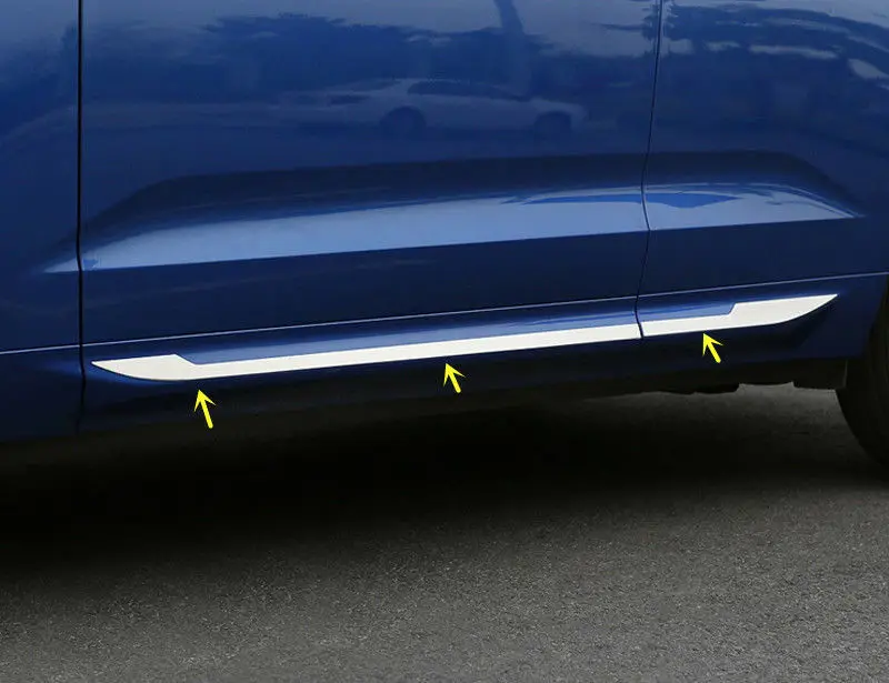 Для Volvo XC60 стальная Боковая дверь Нижняя рельефная Накладка для отделки 4 шт