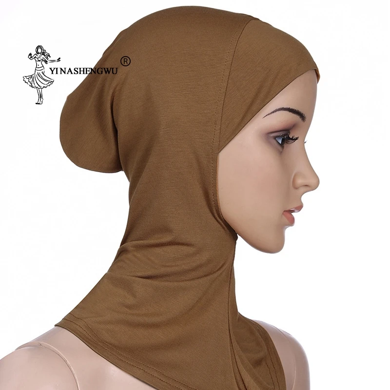 Full Cover Inner Hijab Wraped Cap Muslim Hijab Scarf Soft Muslim Islamic Underscarf Women Bubble Neck Head Bonnet Turban