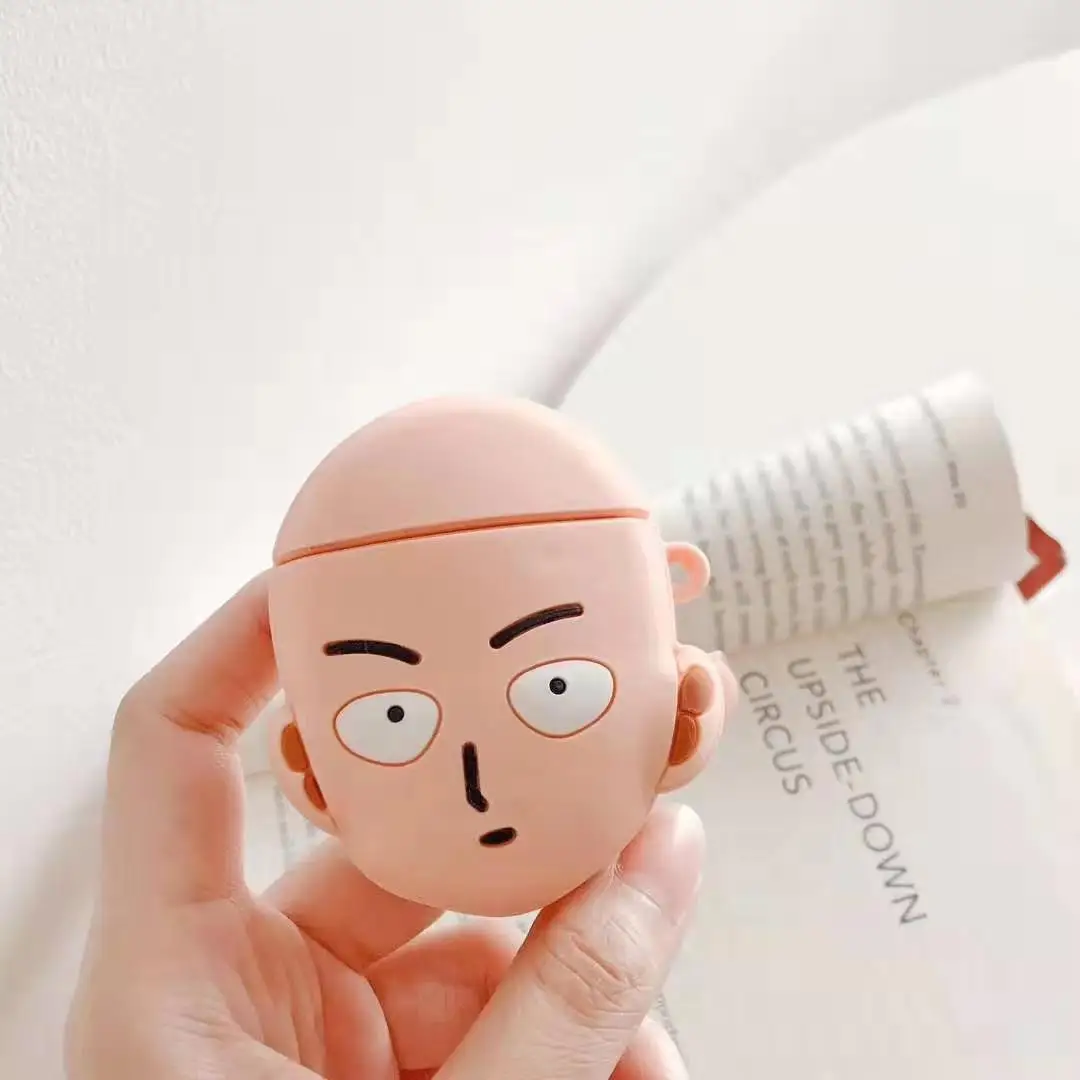 One Punch-Man Mini мягкий ударостойкий силиконовый чехол для Apple гарнитура для airpods Чехлы ультра тонкая форма для боевых искусств защитный чехол