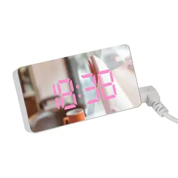 

2020 New LED Mirror Mini Digital Alarm Clock Table Electronic Time Temperature Date Display Clock Home Decoration Digital Clock