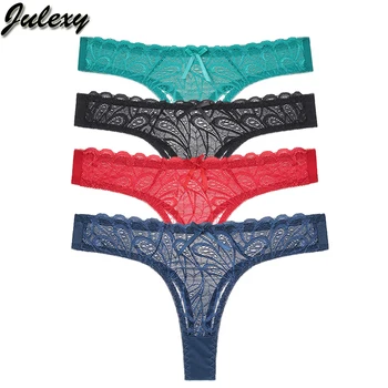 

Julexy Women Solid Thongs G String Low-Rise Hot Sexy Panties Women Femme Breathable Panties Transparent Underwear