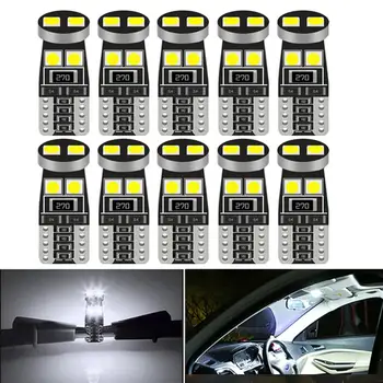 

10pcs 3030 SMD T10 W5W 194 Led Bulbs Parking Car Side Light Trunk Lamp 12V White 6000k Lighting Auto For Peugeot 206 308 307 207