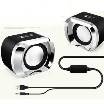 

USB Wired Laptop Speaker Mini Desktop Stereo Subwoofer 3.5mm Audio Jack Computer Speaker Can Be Connected To Mobile Phone