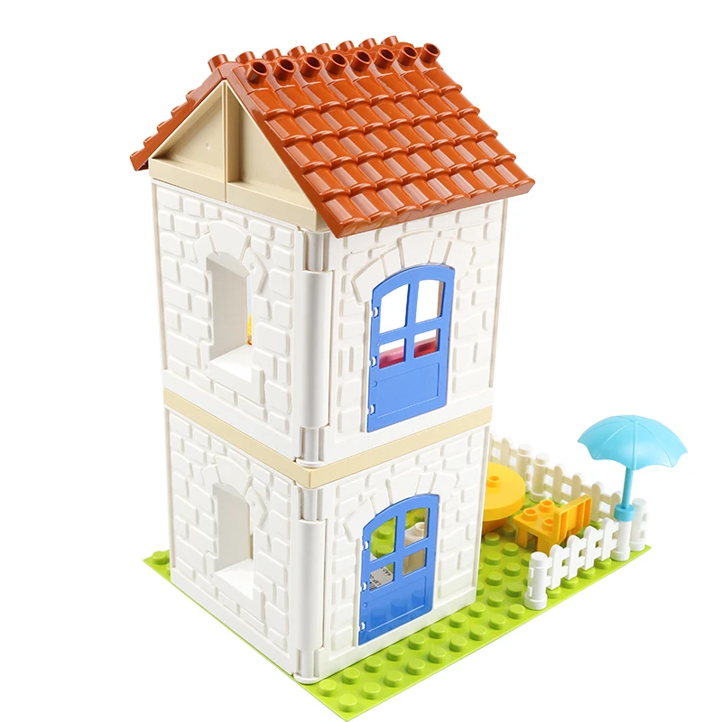 DIY Accessories Bricks Treehouse Base Plate Window House Sofa Furniture Large Particle Big Size Building Blocks Birthday Kid Toy
