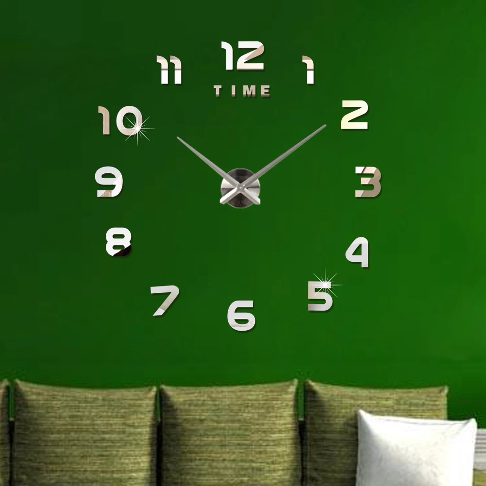Clock Reloj Pared Easy 3d Large Wall Clocks Home Decor Hanging