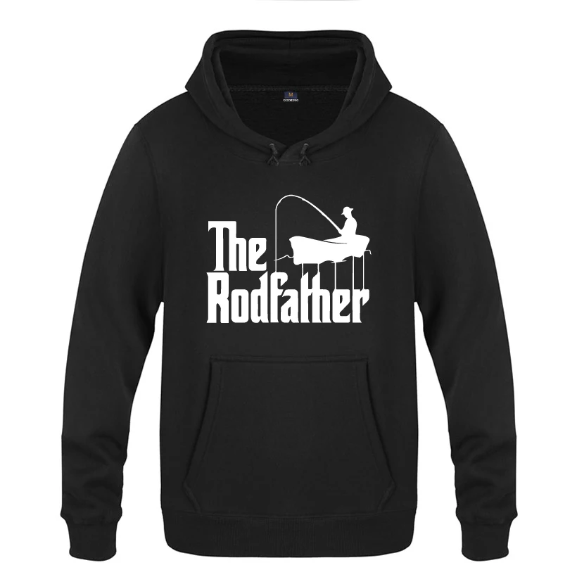 RodFather-Godfather рыбацкие толстовки для мужчин мужские флисовые пуловеры с капюшоном толстовки