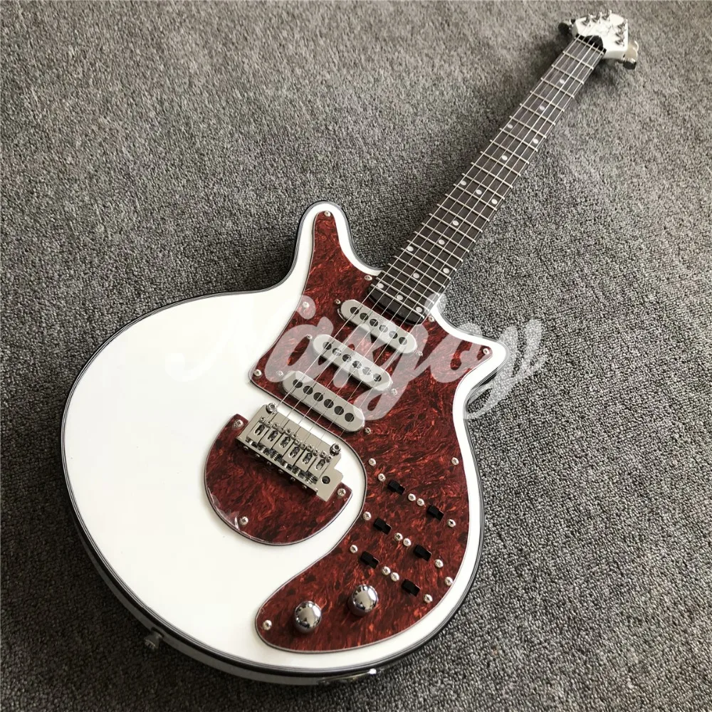 Фабрика белая Гильдия Brian BM01 Brian may-гитара Black Pickguard 3 пикапы тремоло мост 24 лада на заказ электрогитара