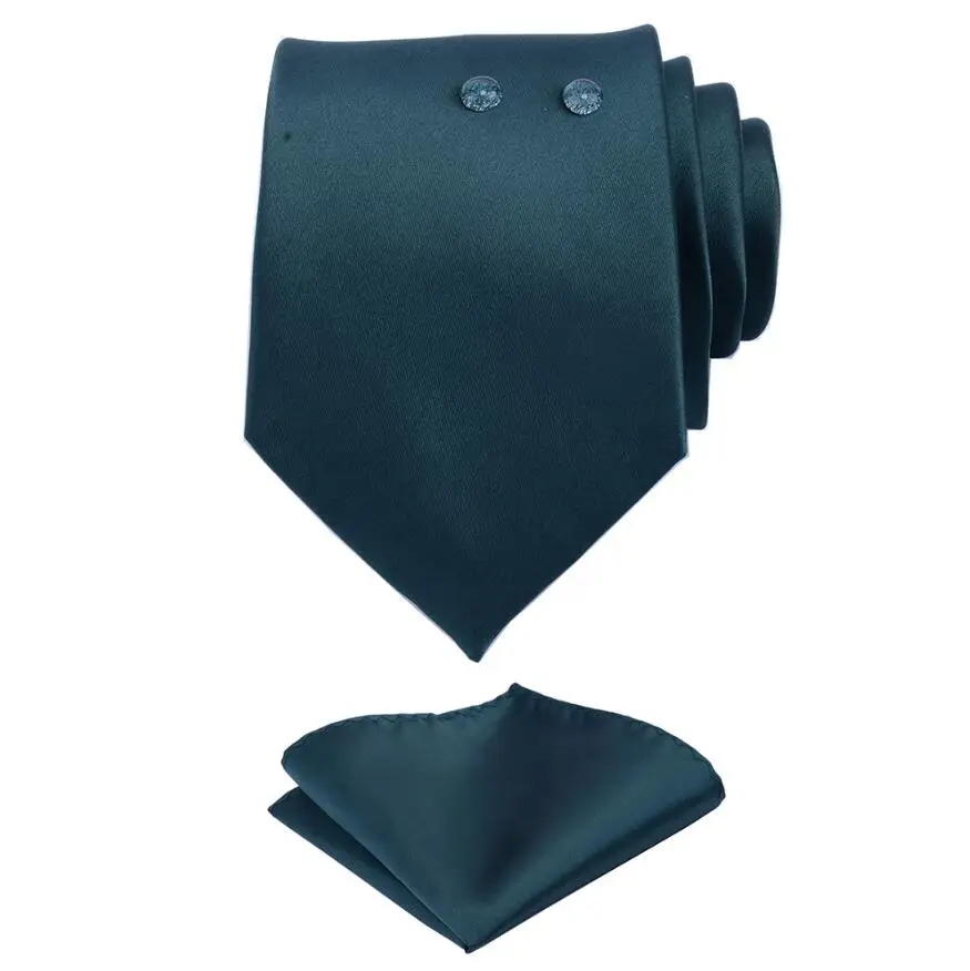 Ricnais 8 см, Одноцветный Шелковый галстук, водонепроницаемый галстук, карманный квадратный набор, деловой классический чистый цвет, мужские свадебные галстуки, модные галстуки