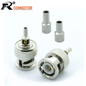

10pcs/lot BNC Male Plug Soldering Wire Connector for Coaxial Cable RG316 RG178 BNC RF Coax Connector