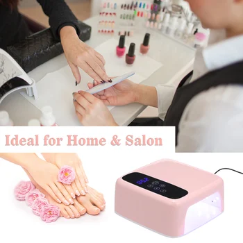 

72W Smart Nail Lamp w/ LCD Display Memory Pause Timer Function LED UV Gel Nail Dryer Nail Curing Lamp LED Light for Nails Beauty